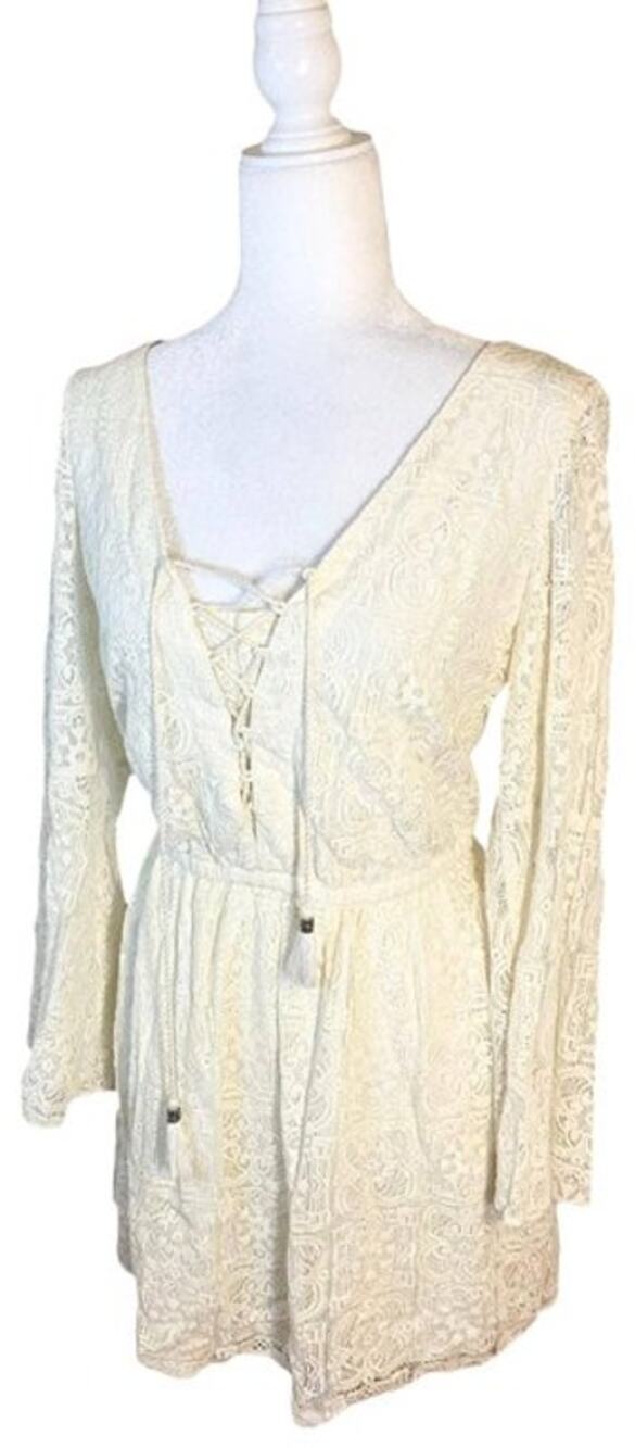 American Eagle White Lace Dress size M